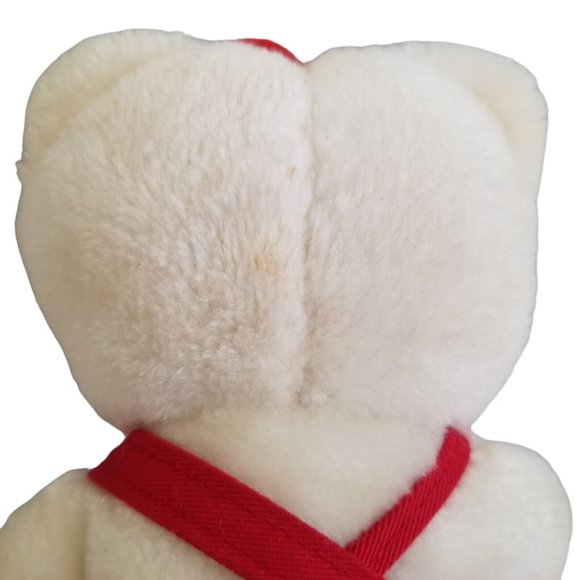 Vintage 1983 Hello Kitty Plush Red Overalls Child Guidance Sanrio CBS Toys 7" - Picture 8 of 13